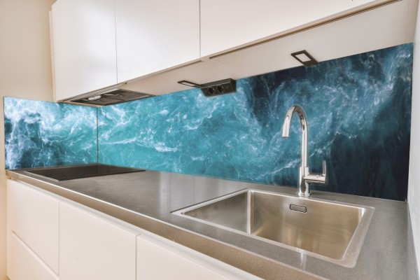 Küchenrückwand Wasser Wellen Motiv 0158