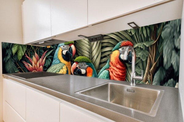 Küchenrückwand Papagei Motiv 0316