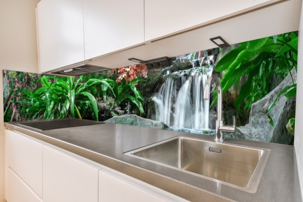 Küchenrückwand Wasserfall-Dschungel Motiv 0129