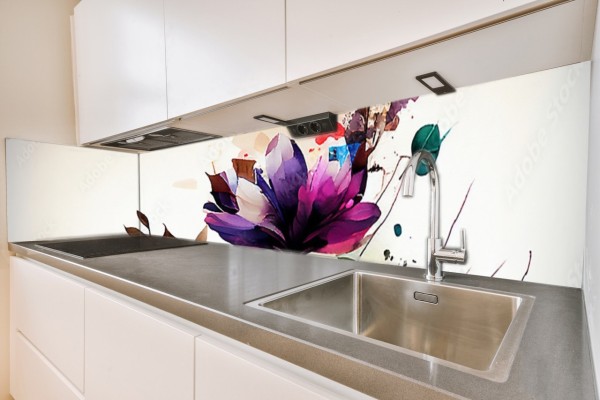Küchenrückwand Blütenaquarell Motiv 0325