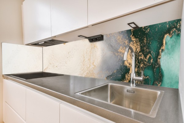 Küchenrückwand Grün-gold Motiv 0321