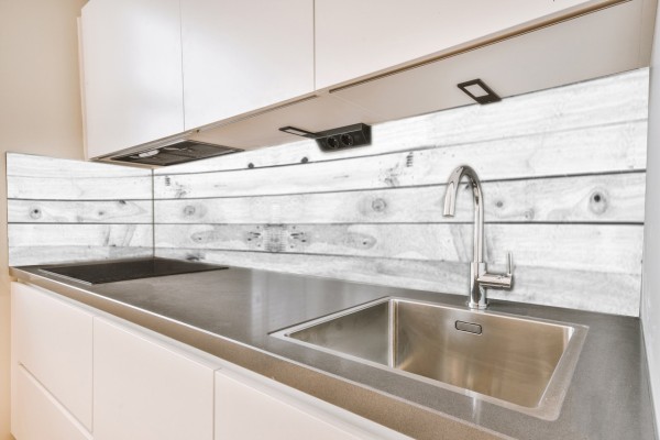 Küchenrückwand Holz weiß-grau Motiv 0249