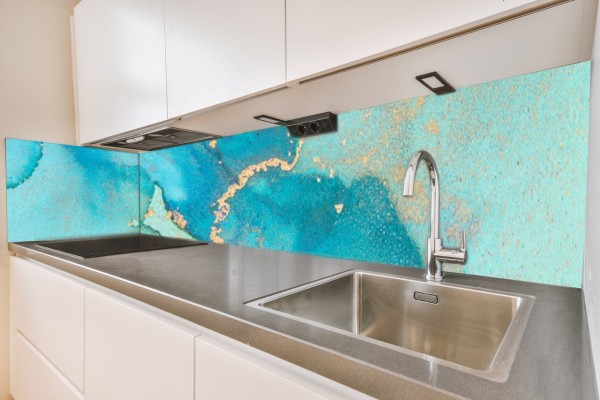 Küchenrückwand blau-grün 9 Motiv 0353