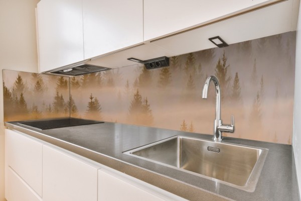 Küchenrückwand Wald-Nebel Motiv 0139