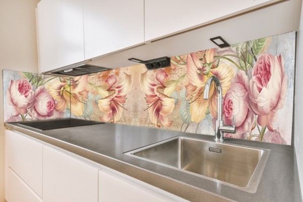 Küchenrückwand Blütenranke Motiv 0324