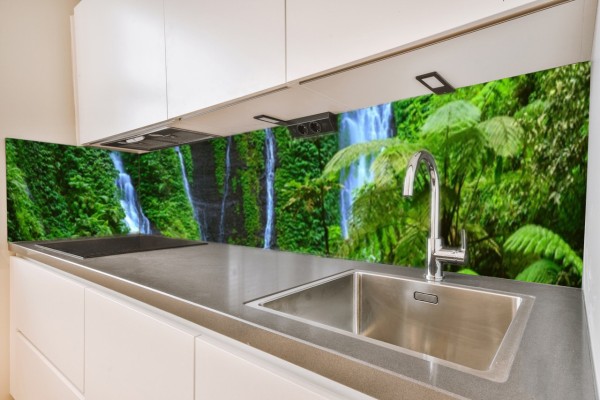 Küchenrückwand Urwald-Wasserfall Motiv 0142